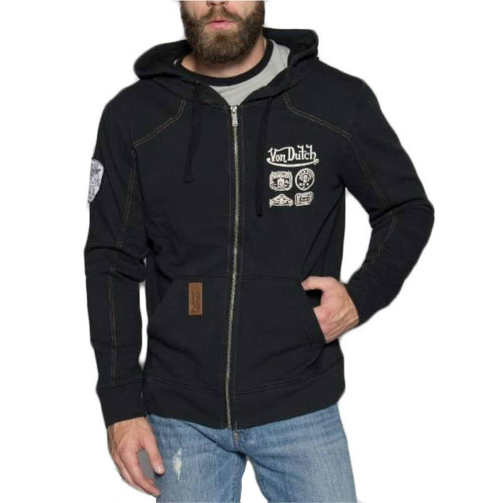 Von Dutch - Von Dutch Men's Full-Zip Up Hooded Fleece Sweatshirt ...