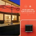 thumbnail image 6 of Costway 15FT Twin Patio Double-Sided Umbrella 48 Solar LED Lights Crank Outdoor Orange, 6 of 10