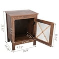 thumbnail image 4 of Private Jungle Set of 2 Vintage Wood End Table Nightstand Accent Display Cabinet Bedroom Office, 4 of 11