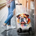thumbnail image 3 of Watercolor Drip Bulldog Pop Art Colorful Portrait Artwork Travel Luggage Cover Dog Lover Gifts Idea Suitcase Dust Protective Decor - 01009, 3 of 5