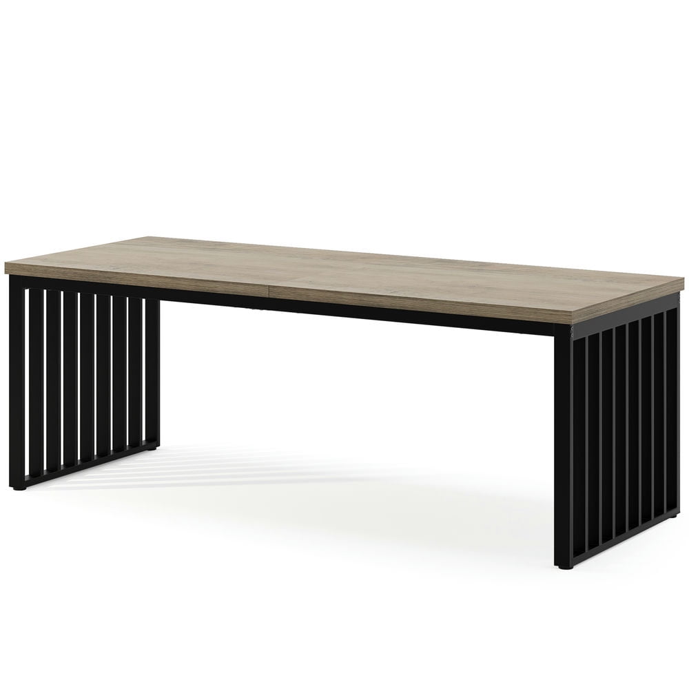 Yardi Yarda 78.74" Two Person Desk, Long Executive Desk Double Computer Desk, Desk for Indoor, Gray