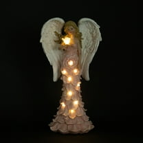 OHOIOLLA Yard Decor Statues Pink Resin 1Pack 12.4x4.7in