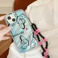 thumbnail image 4 of Black Butterfly Water Ripple Lanyard Chain Phone Case Compatible with iPhone Case (Clear,iPhone 13 Pro), 4 of 6