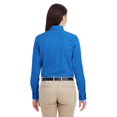 thumbnail image 3 of Harriton Ladies' Foundation 100% Cotton Long-Sleeve Twill Shirt with&nbsp;Teflon™ - M581W, 3 of 4