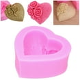 thumbnail image 4 of Molde DIY Molde De Silicona 3 Dimensiones En Forma De Corazón Rosa Flor Amor Pastel Chocolate Jabón Vela, 4 of 7