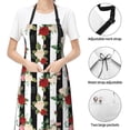 thumbnail image 6 of Picia Rose Flowers Waterproof Apron for Unisex Adult - Adjustable Bib Apron with Pockets, Ideal for Cooking, Gardening, Painting, and Household Chores, 6 of 9
