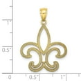 thumbnail image 2 of Auriga Fine Jewelry 10K Yellow Gold Fleur De Lis Pendant for Women (L-31.75 mm,W-23.6 mm), 2 of 6