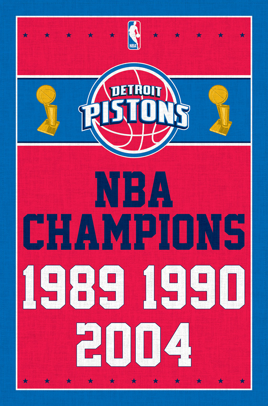 Detroit Pistons Champions 13 Poster and Poster Clip Bundle Walmart