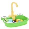 thumbnail image 1 of Children Simulation chen Toys chen Cartoon Frog Educational Birthday Party Interactive Toy Fruit And Vegetable Dish Washing Basin Set , Green, 1 of 8