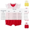 thumbnail image 3 of Einccm Baby Girls Romper, 100% Cotton Short Sleeve Jumpsuit with Cute Bow Embroidery, Breathable Summer Infant Bodysuit, Snap Button Front One-Piece Sunsuit for born Toddler 0-24 Months, 3 of 3