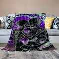 thumbnail image 2 of Patifu Skeleton Hug Moon Warm Lightweight Blanket Soft Fleece Blankets Throw Blanket Living Rooms Sofa Decor Cow Gifts Blanket All Seasons Flannel Material Blanket 40x50in, 2 of 6