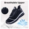 thumbnail image 5 of AOV Men's Tennis Shoe Sport Lightweight Athletic Running Sneaker Black US 10.5, 5 of 7