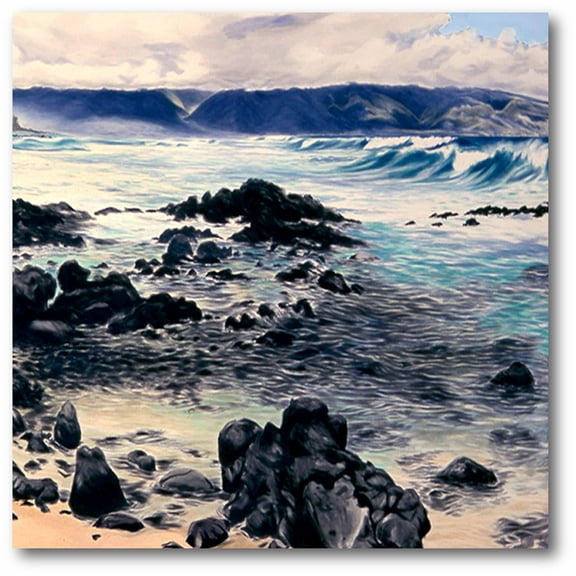 Courtside Market Rocky Seascape I Gallery-Wrapped Canvas Wall Art, 16x16