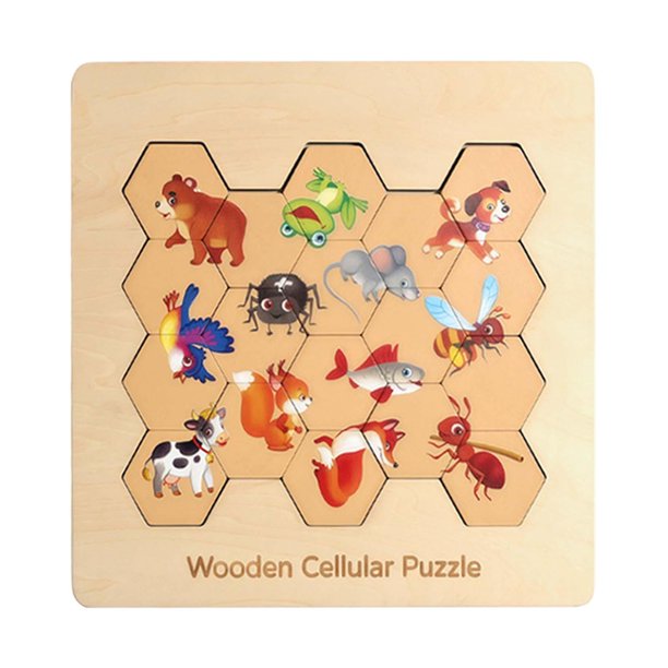 Rompecabezas de madera para juegos, actividades de aprendizaje preescolar, educación temprana, jardín de infancia Animal
