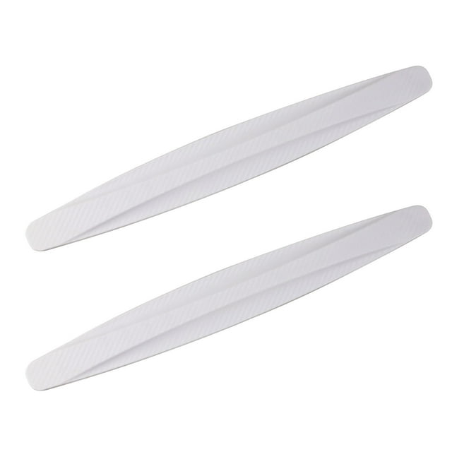 Eoozwa 2PCS Set Carbon Fiber Car Bumper Protection Strips, Self-Adhesive Anti Scratch Guard for Door Edge, 16x2 Inch PVC Rubber Trim,Perfect for Garage Doorways and Tight Parking Spaces