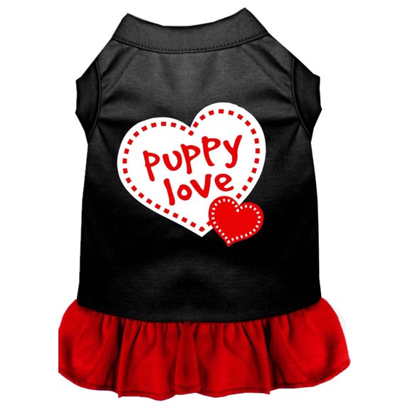Pet Dog Cat Dress Screen Printed, "Puppy Love"