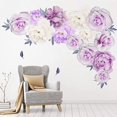 thumbnail image 4 of Watercolor Peony Flowers Wall Sticker, Floral Peonies Wall Decals, Creative Peony Bouquet Flowers Removable Peel and Stick Rose W, 4 of 7