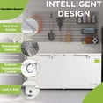 thumbnail image 4 of Hamilton Beach 21 Cu. ft. Garage Ready Chest Freezer, Large Capacity Deep Freezer, Double Door Deep Freezer for Garage, Basement, Bulk Storage, White, 4 of 21
