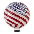 thumbnail image 2 of Alpine Corporation 10" Diameter Indoor/Outdoor Glass Mosaic Gazing Globe Yard Decoration, Patriotic Design, 2 of 7