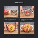 Large Apple Slicer with 12 Blades Easy Fruit Cutter for Quick Slicing ...