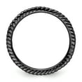 thumbnail image 4 of Sterling Silver Black-Plated Twisted Ring, 4 of 7