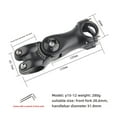 thumbnail image 2 of Mountain Bike Handlebar Stem Riser: Adjustable Height Aluminum Alloy Short Dragon Head Modification Part for Comfortable Riding, Lightweight & Durable, Easy Installation, 31.8*120mm, with Bubble Bag, 2 of 6