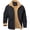Black, variant on Men's Winter Thick Cotton Jacket Sherpa Lined Warm Trucker Casual Cargo Coat with Multi Pocket Black L