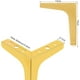thumbnail image 2 of Paquete de 4, 15 cm de altura, ideal para actualizar gabinetes, sofás, sillas y otomanas, patas de muebles con forma de triángulo dorado, 2 of 5