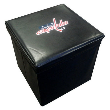 Storage Cube 16-Inch Faux Leather - Washington Capitals Washington Capitals STHKYWAS16L
