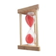thumbnail image 2 of Reloj de arena de madera rojo/azul de 9 cm de altura con función de 1/3/5/10 minutos, 30/90 segundos., 2 of 9