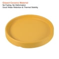 thumbnail image 3 of Unique Bargains 4.5' Ceramic Round Planter Saucer Flower Pot Drip Tray Coaster, Yellow 2 Pack, 3 of 5
