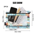 thumbnail image 4 of FORMRS 2 Pack Pencil Pouch for 3 Ring Binder with Clear Window Zipper Case, Cartoon Train Pattern, 4 of 6