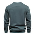 thumbnail image 5 of FAIWAD Men's Round Neck Sweatshirts Long Sleeve Soild Color Casual Pullover Tops with Chest Pockets, 5 of 5
