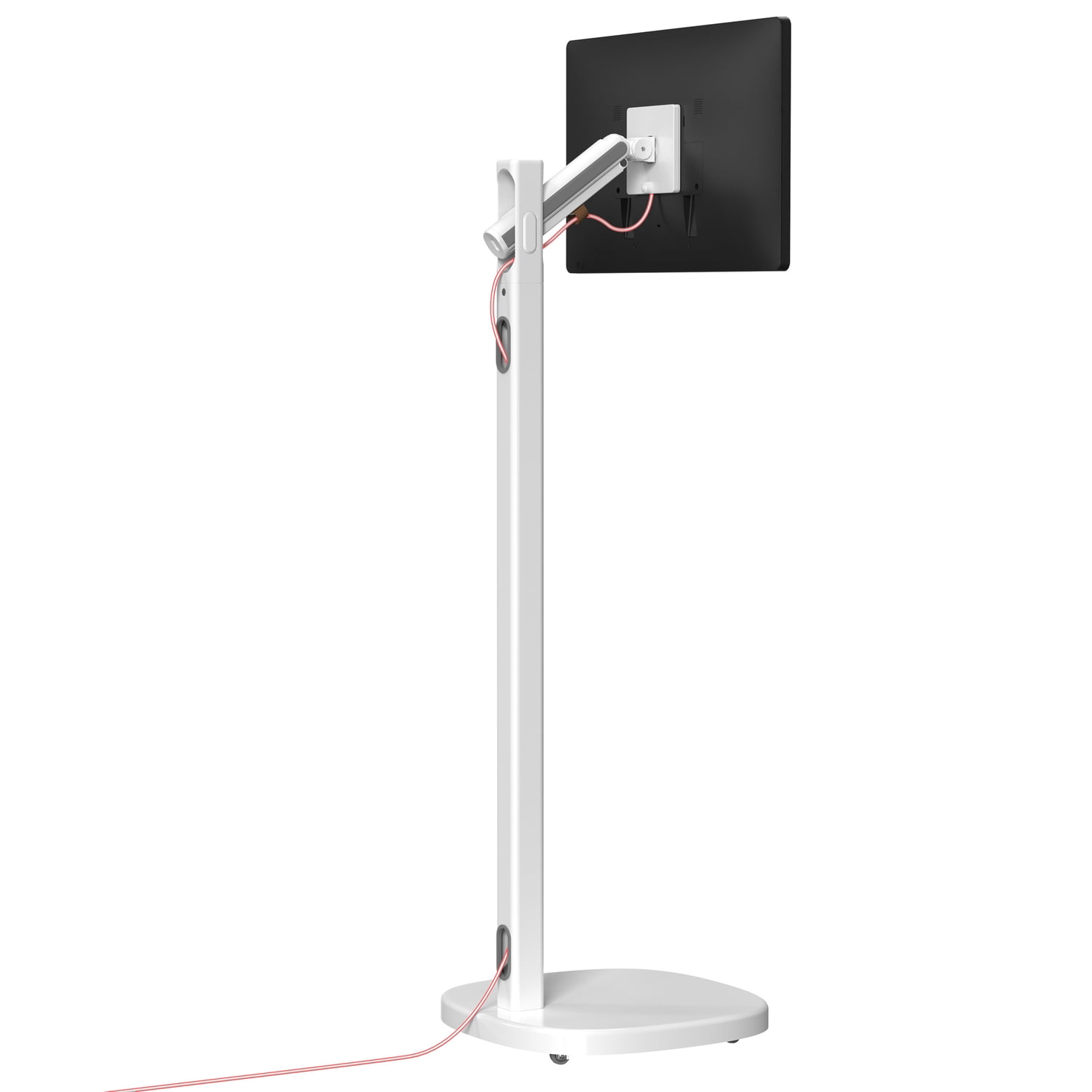 CTA Digital Mobile Rolling Spring-Adjustable Floor Stand for Displays up to 22 Lbs.
