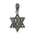 thumbnail image 1 of FB Jewels Sterling Silver Antiqued Marcasite Star of David Pendant, 1 of 4