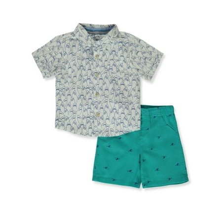 

Baby Boys 2-Piece Sharks Short Set Outfit - white/mint 9 months (Newborn)