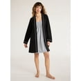 thumbnail image 2 of Joyspun Women's Cotton Blend Knit Wrap Robe, Sizes S to 3X, 2 of 6
