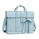 thumbnail image 1 of Bolsa para portátil MOSISO de piel sintética de 13 a 14 pulgadas para mujer, color azul, 1 of 7