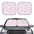 thumbnail image 2 of Balery 2 Piece Rose Flowers Car Windshield Sun Shade|Foldable Front Windshield Shade for Car Front Window for Most Sedans SUV Truck-Medium, 2 of 7