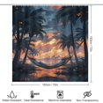 thumbnail image 2 of 4 Piece Decor Shower Curtains Sets Bath Mat U-Shaped Floor Mat Toilet Lid Oval Rug Palm Trees at Sunset with Flowers And A Hammock Bath Curtain Palm Tropical Beach Summer Tree, 2 of 8