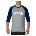 thumbnail image 1 of MmF - Mens Raglan Sleeve Baseball T-Shirts, up to Size 3XL - Utah, 1 of 4