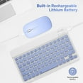 thumbnail image 4 of Innotech SC Combo de Teclado y Mouse Bluetooth Recargable, Retroiluminado a 7 Colores, Juego de Teclado de Mouse Inalámbrico Compacto Portátil Ultradelgado para Android, Windows, Tableta, Teléfono Celular, iPad 13 y Superior, Morado, 4 of 8
