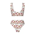 thumbnail image 6 of Rocae Rose Flowers for Bikini Set for Women Two Piece Sexy High Swimsuits Split Crossover Bikini X-Large, 6 of 9