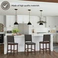 thumbnail image 2 of Leick Favorite Finds Wood Upholstered Back Counter Stool Set in Cappuccino, 2 of 15
