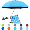 thumbnail image 1 of Beach Umbrella with Clamp, 360 ° Adjustable UPF50+ Umbrellas for Beach Chair(Chair Not Included), 1 of 10