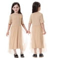 thumbnail image 5 of WOLLED Kids Girls Short Sleeve Tulle Dress Baby Toddler Short Sleeve Silky Sundress Summer Casual Princess Dresses 1-12T, 5 of 11