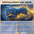 thumbnail image 3 of 1 Pcs 2D Flat License Plate Covers & Frames, Blue Leopard with Flames For Decorative Front, Waterproof For Decoration Aluminum License Plate Covers & Frames Cover For Men Women, 12" X 6", 3 of 7