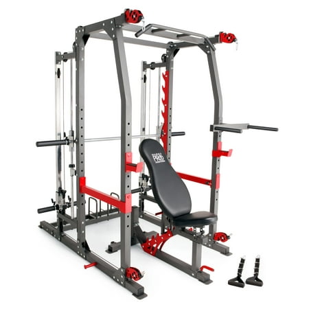 Impex Marcy Pro Smith Machine Weight Bench Home Gym Total Body Workout Training System