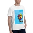 thumbnail image 2 of Bingfone Elephant Trunk Couple Flowers Men'S Loose Fit Short-Sleeve Pocket T-Shirt, 2 of 7