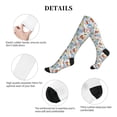 thumbnail image 5 of Lsque Summer Stamp Pattern Sport Compression Socks for Men & Women 15-20 mmHg Knee High Nurse Pregnant Running Medical and Travel Athletic, 5 of 6